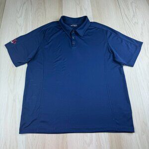 Montauk Tackle Co. Mens Blue Performance Lightweight Golf Polo Shirt Size XL